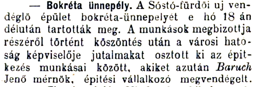 Krúdy-szálló bokréta ünnepség