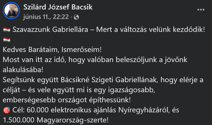 Bacsikné Szigeti Gabriella