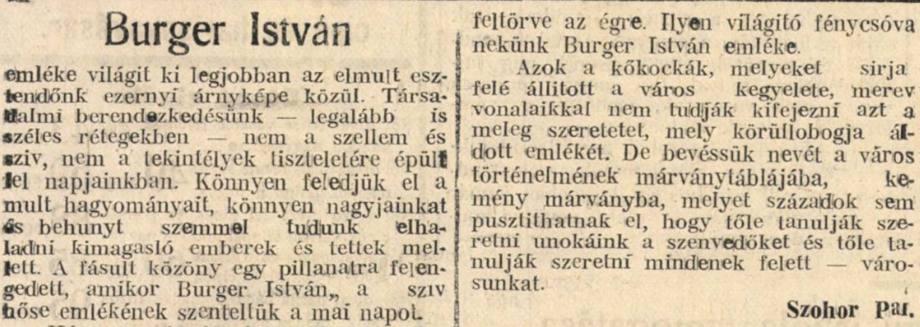 Burger István - Szohor Pál