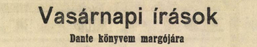 Szohor Pál Dante könyvem margójára