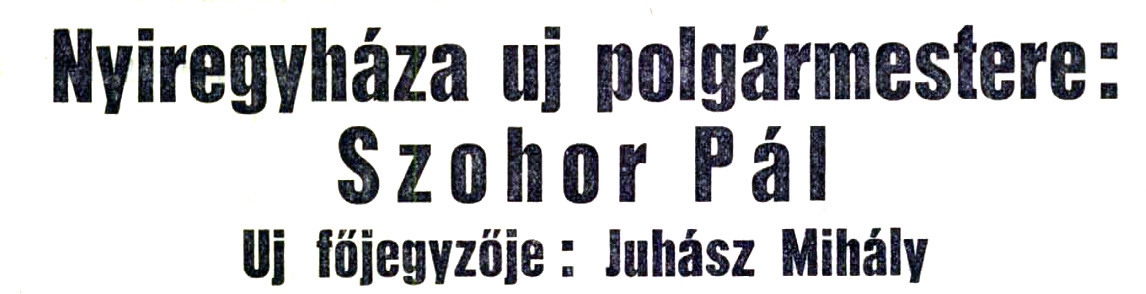 Szohor Pál polgármester
