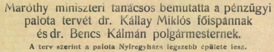 Pénzügyigazgatóság Nyíregyháza