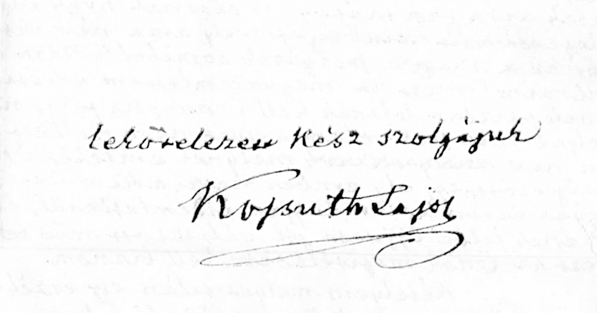 Kossuth Lajos levele